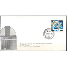 FD0134.01-FDC SESQUICENTENÁRIO DO OBSERVATÓRIO NACIONAL - 1977 - CPD SÃO PAULO