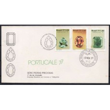 FD0139.03-FDC PORTUCALE 77 - PEDRAS PRECIOSAS - 1977 - CPD E CBC BELO HORIZONTE