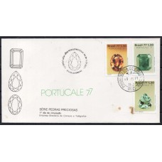 FD0139.04-FDC PORTUCALE 77 - PEDRAS PRECIOSAS - 1977 - CPD E CBC RIO DE JANEIRO - COM FERRUGEM