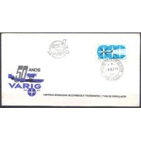 FD0142.01-FDC 50 ANOS DA VARIG - 1977 - CPD E CBC SÃO PAULO FD0142.01-FDC 50 ANOS DA VARIG - 1977 - CPD E CBC SÃO PAULO