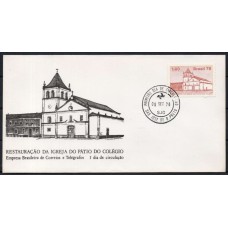 FD0160.12-FDC RESTAURAÇÃO DA IGREJA DO PÁTIO DO COLÉGIO - 1978 - CPD SÃO JOSÉ DO RIO PRETO