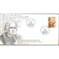 FD0443.01-FDC SESQUICENTENÁRIO DA MORTE DE JOSÉ BONIFÁCIO DE ANDRADA E SILVA - 1988 - CBC NITERÓI