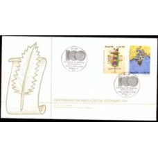FD0444.01-FDC CENTENÁRIO DA ABOLIÇÃO ESCRAVATURA - 1988 - CBC BRASÍLIA
