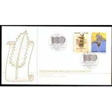 FD0444.04-FDC CENTENÁRIO DA ABOLIÇÃO ESCRAVATURA - 1988 - CBC RECIFE