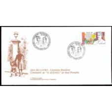 FD0454.01-FDC DIA DO LIVRO - CENTENÁRIO DE 'O ATENEU' DE RAUL POMPEIA - 1988 - CBC RIO DE JANEIRO
