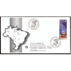 FD0460.01-FDC 10 ANOS ANSAT - ESTAÇÕES TERRENAS DE COMUNICAÇÃO VIA SATÉLITE - 1988 - CBC BRASÍLIA