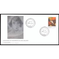 FD0488.01-FDC CENTENÁRIO DO NASCIMENTO DE ANITA MALFATTI - 1989 - CBC SÃO PAULO FD0488.01-FDC CENTENÁRIO DO NASCIMENTO DE ANITA MALFATTI - 1989 - CBC SÃO PAULO