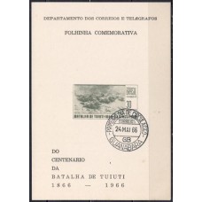 FO0027.11-FOLHINHA OFICIAL CENTENÁRIO DA BATALHA DE TUIUTI - 1966 - CPD GUANABARA - MÍNIMA FERRUGEM