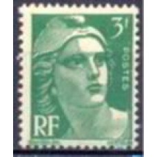 FRA0716MA-SELO MARIANE DE GANDON, 3F VERDE - FRANÇA - 1945/47 - MINT