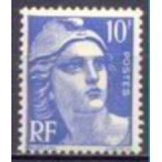 FRA0723N-SELO MARIANE DE GANDON, 10F AZUL - FRANÇA - 1945/47 - N