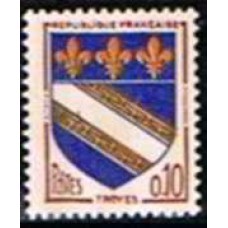 FRA1353N-SELO BRASÕES DE CIDADES IV, 10C - FRANÇA - 1962/65 - N