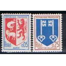 FRA1468N-SÉRIE BRASÕES DAS CIDADES V - FRANÇA - 1966 - N