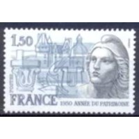 FRA2092N-SELO ANO DO PATRIMÔNIO - FRANÇA - 1980 - N