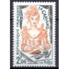 FRA2315N-SELO OFÍCIOS DA ARTE - GRAVURA - FRANÇA - 1984 - N