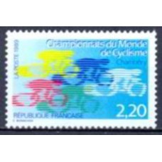 FRA2590M-SELO CAMPEONATO MUNDIAL DE CICLISMO - FRANÇA - 1989 - MINT