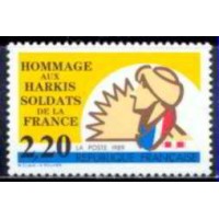 FRA2613N-SELO HOMENAGEM AOS HARKIS, SOLDADOS DA FRANÇA - FRANÇA - 1989 - N