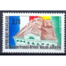 FRA2661N-SELO CASA FRANÇA-BRASIL - FRANÇA - 1990 - N