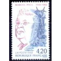 FRA2777N-SELO 10º ANIVERSÁRIO DA MORTE DE MARCEL PAUL - FRANÇA - 1992 - N FRA2777N-SELO 10º ANIVERSÁRIO DA MORTE DE MARCEL PAUL - FRANÇA - 1992 - N