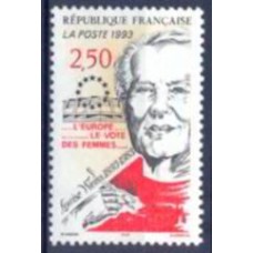 FRA2809N-SELO CENTENÁRIO DO NASCIMENTO E 10º ANIVERSÁRIO DA MORTE DA ESCRITORA LOUISE WEISS - FRANÇA - 1993 - N