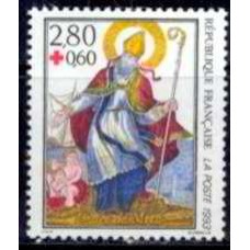 FRA2853N-SELO PRÓ CRUZ VERMELHA DENTEAÇÃO 12,5X13 - FRANÇA - 1993 - N