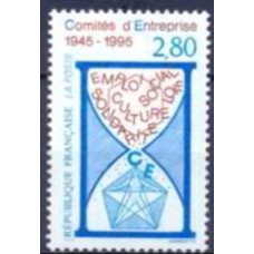 FRA2936N-SELO 50º ANIVERSÁRIO DOS COMITÊS EMPRESARIAIS - FRANÇA - 1995 - N