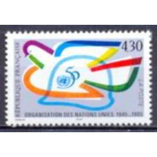 FRA2975N-SELO CINQUENTENÁRIO DA ONU - FRANÇA - 1995 - N