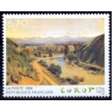 FRA2989N-SELO SÉRIE ARTÍSTICA - BICENTENÁRIO DO NASCIMENTO DE JEAN-BAPTISTE COROT - FRANÇA - 1996 - N