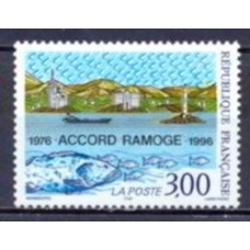 FRA3003N-SELO 20º ANIVERSÁRIO DO ACORDO RAMOGE - FRANÇA - 1996 - N