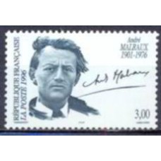 FRA3038M-SELO 20º ANIVERSÁRIO DA MORTE DE ANDRÉ MALRAUX - FRANÇA - 1996 - MINT