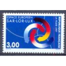 FRA3112M-SELO ESPAÇO EUROPEU SAR LOR LUX - FRANÇA - 1997 - MINT