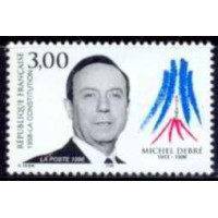 FRA3129M-SELO HOMENAGEM A MICHEL DEBRÉ - FRANÇA - 1998 - MINT