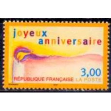 FRA3141M-SELO SAUDAÇÕES - ANIVERSÁRIO - FRANÇA - 1998 - MINT