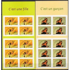 FRA3634MC-SÉRIE 2 CADERNETAS NASCIMENTOS - FRANÇA - 2004 - MINT