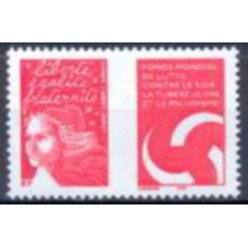 FRA3689M-SELO FUNDO MUNDIAL CONTRA A AIDS, MALÁRIA E TUBERCULOSE - FRANÇA - 2004 - MINT