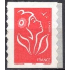 FRA3744M-SELO MARIANE DE LAMOUCHE, VERMELHO TIPO I DA CADERNETA - FRANÇA - 2005 - MINT