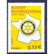 FRA3750M-SELO CENTENÁRIO DO ROTARY CLUB INTERNATIONAL - FRANÇA - 2005 - MINT