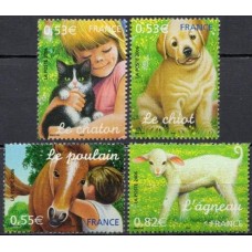 FRA3897M-SÉRIE NATUREZA XXI - FILHOTES DE ANIMAIS DOMÉSTICOS - FRANÇA - 2006 - MINT