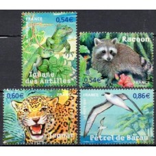 FRA4033M-SÉRIE NATUREZA XXII - FAUNA EM EXTINÇÃO DOS DEPARTAMENTOS ALÉM MAR - FRANÇA - 2007 - MINT