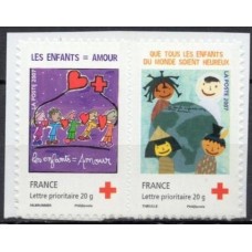 FRA4125M-SÉRIE PRÓ CRUZ VERMELHA - DESENHOS INFANTIS - FRANÇA - 2007 - MINT