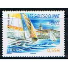 FRA4334M-SELO SÉRIE TURÍSTICA - AREIAS DE OLONNE - FRANÇA - 2009 - MINT
