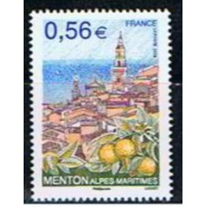 FRA4337M-SELO SÉRIE TURÍSTICA - MENTON - FRANÇA - 2009 - MINT