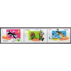 FRA4340MS-SE-TENANT FESTA DO SELO - LOONEY TUNES, 3ª POSIÇÃO - FRANÇA - 2009 - MINT