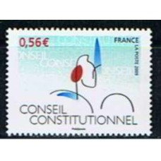 FRA4347M-SELO CINQUENTENÁRIO DO CONSELHO CONSTITUCIONAL - FRANÇA - 2009 - MINT