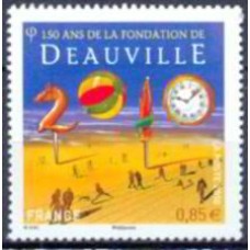FRA4452N-SELO 150 ANOS DA FUNDAÇÃO DE DEAUVILLE - FRANÇA - 2010 - N