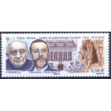 FRA4456M-SELO CENTENÁRIO DO INSTITUTO DE PALEONTOLOGIA HUMANA - FRANÇA - 2010 - MINT