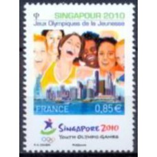 FRA4491M-SELO OLIMPÍADAS DA JUVENTUDE SINGAPURA 2010 - FRANÇA - 2010 - MINT