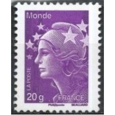 FRA4568M-SELO MARIANE DE BEAUJARD, MUNDO 20G - FRANÇA - 2011 - MINT