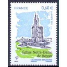 FRA4613M-SELO SÉRIE TURÍSTICA - IGREJA NOTRE-DAME DE ROYAN - FRANÇA - 2011 - MINT