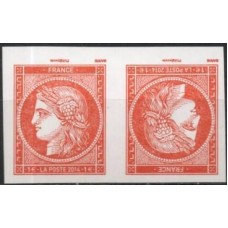FRA4872MT-TÊTE-BÊCHE SALÃO DO SELO 2014 - CERES, CARMIM - FRANÇA - 2014 - MINT