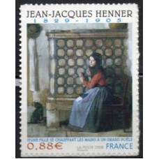 FRAZ0223M-SELO SÉRIE ARTÍSTICA - JEAN-JACQUES HENNER - AUTOADESIVO - FRANÇA - 2008 - MINT